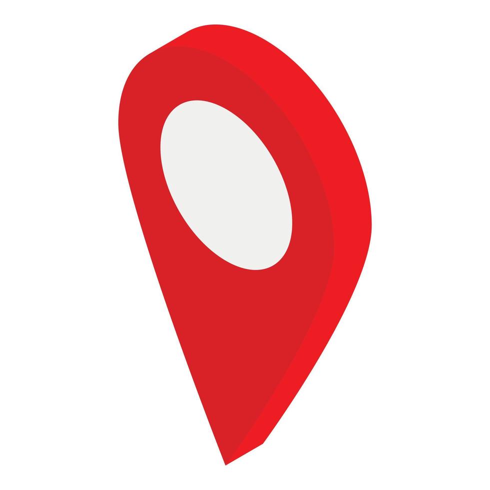 icono de mapa de pin gps, estilo isométrico vector