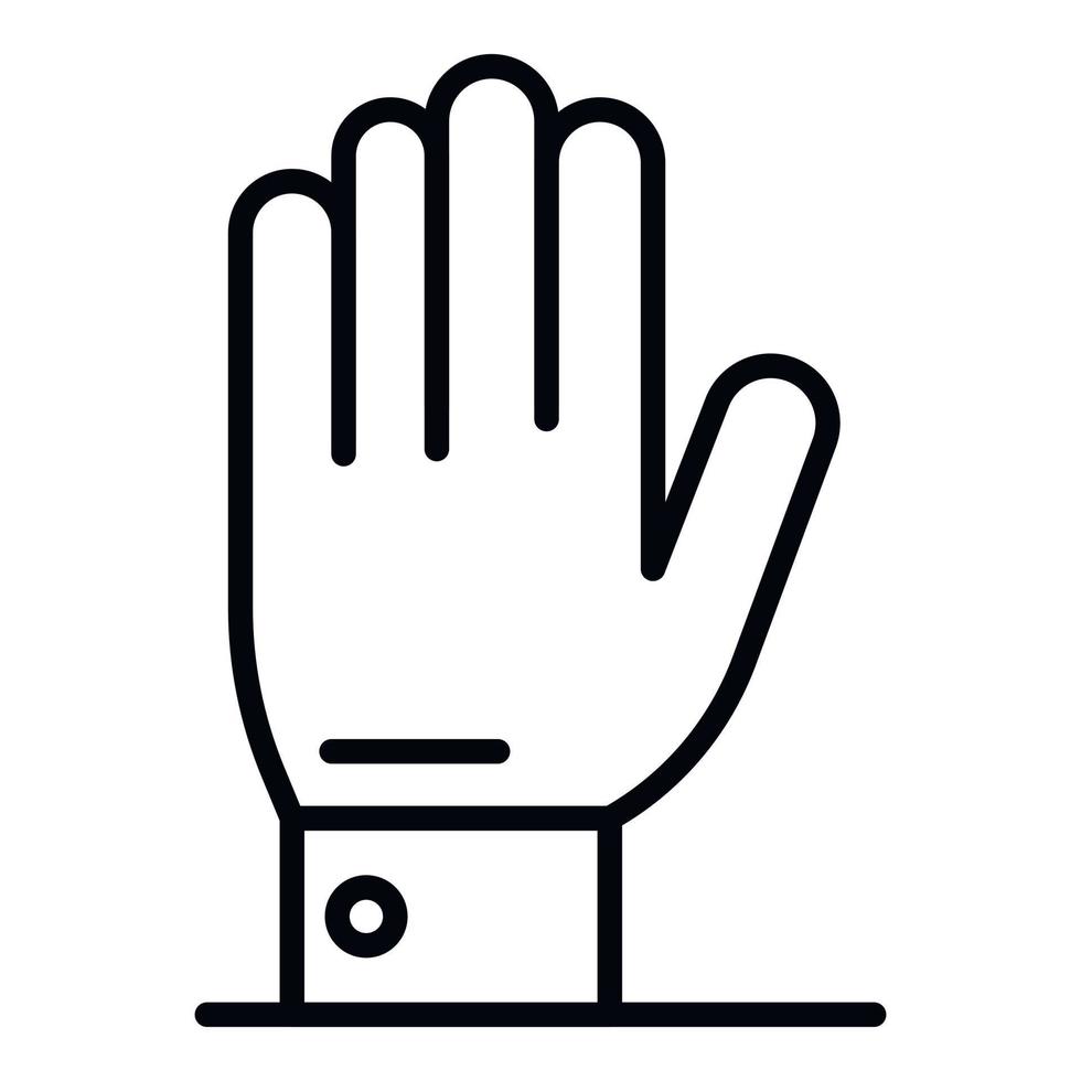 Protest hand icon, outline style vector