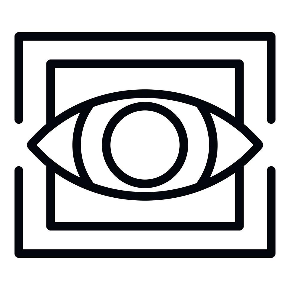 icono de alquimia ocular de moda, estilo de esquema vector