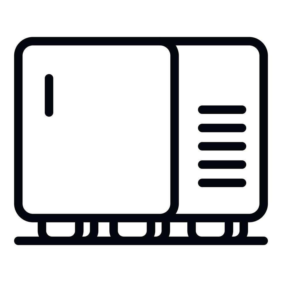 Hotel mini fridge icon, outline style vector