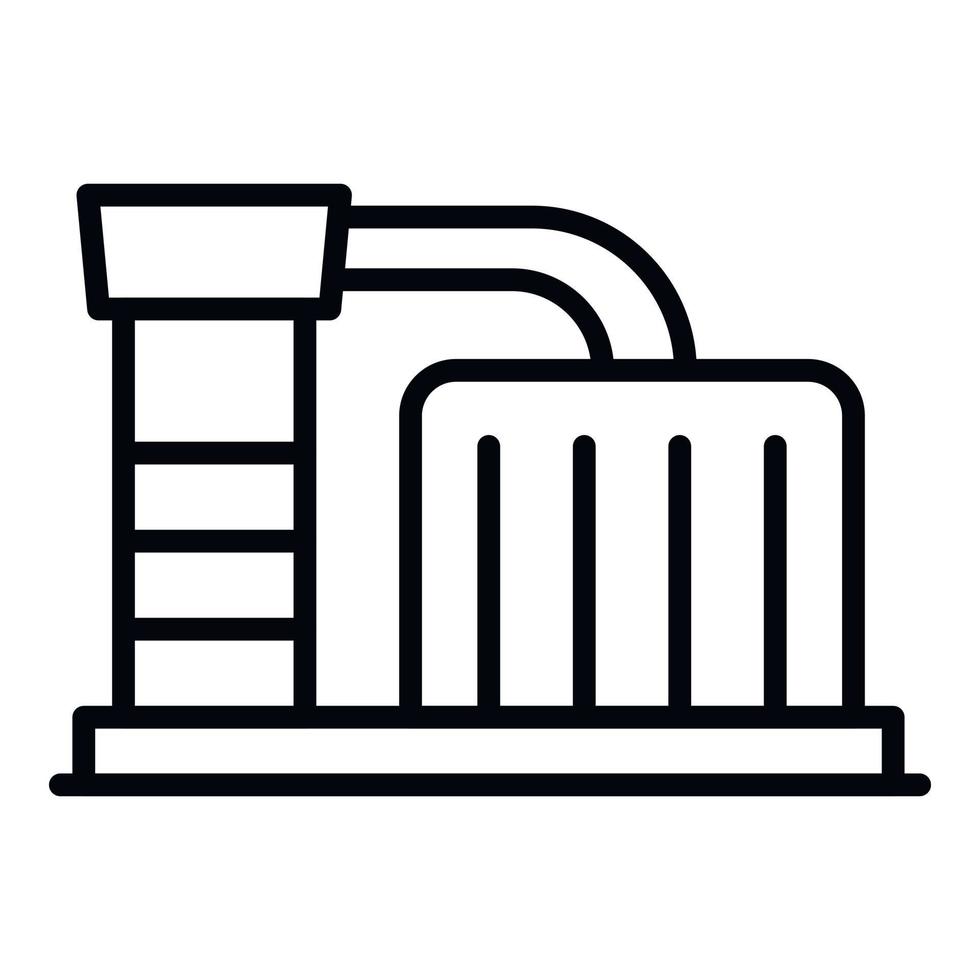 Factory icon, outline style vector