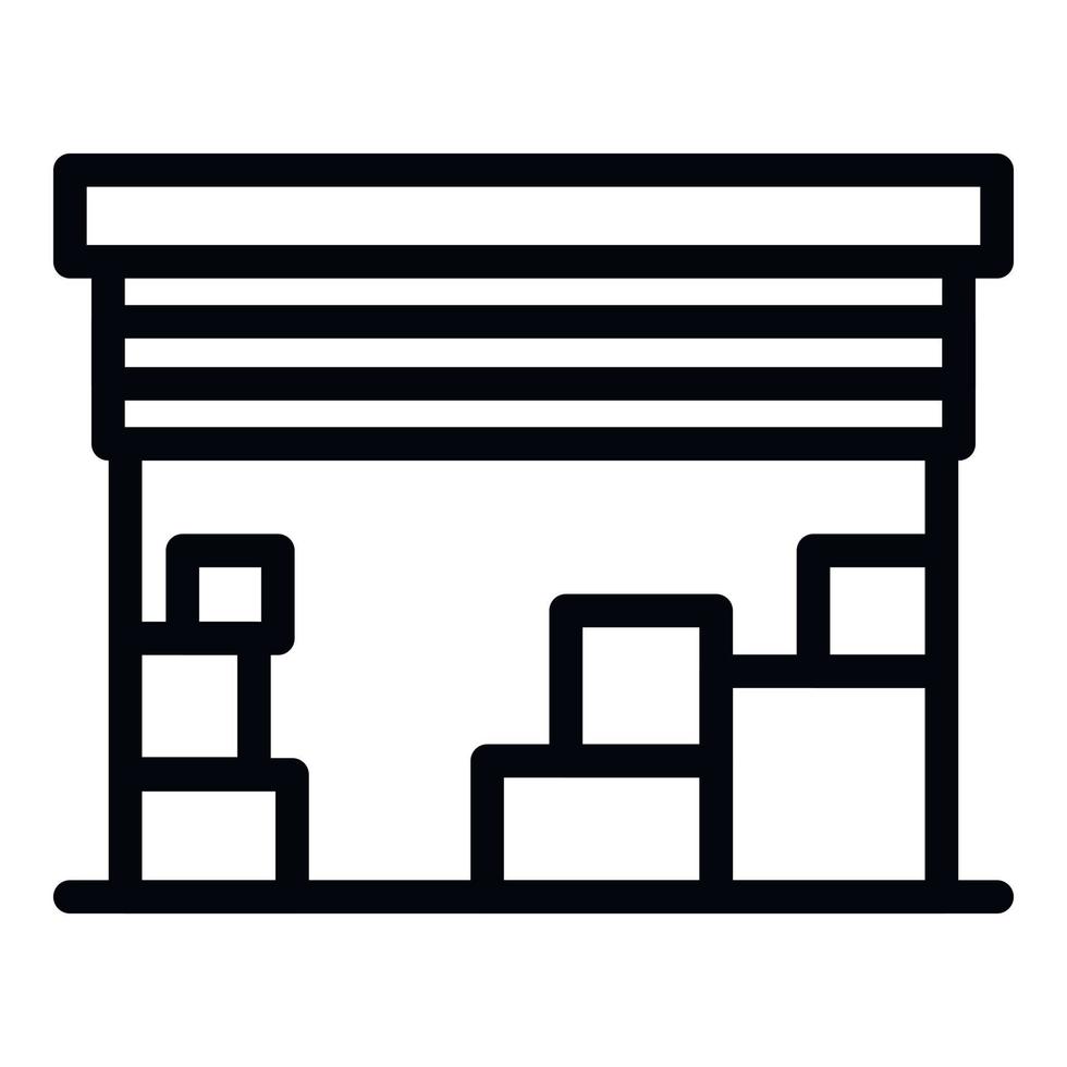 Deposit garage icon, outline style vector