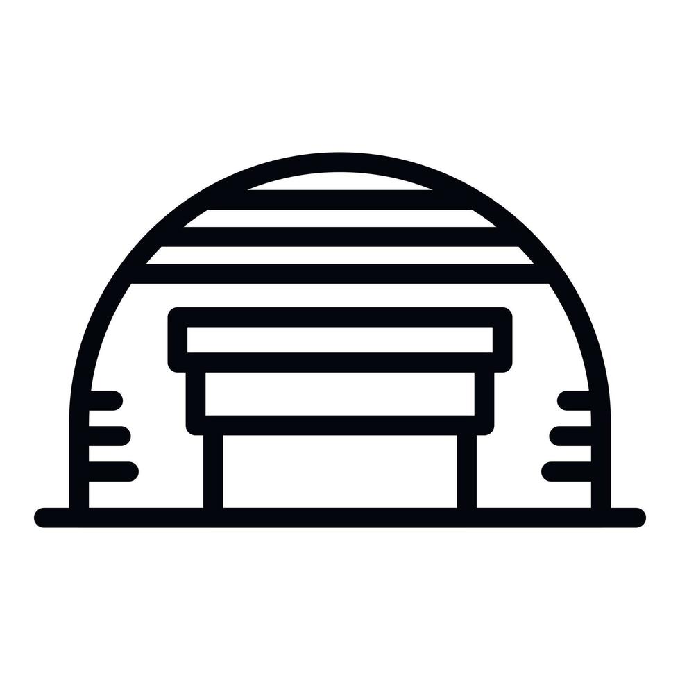 Metal hangar icon, outline style vector