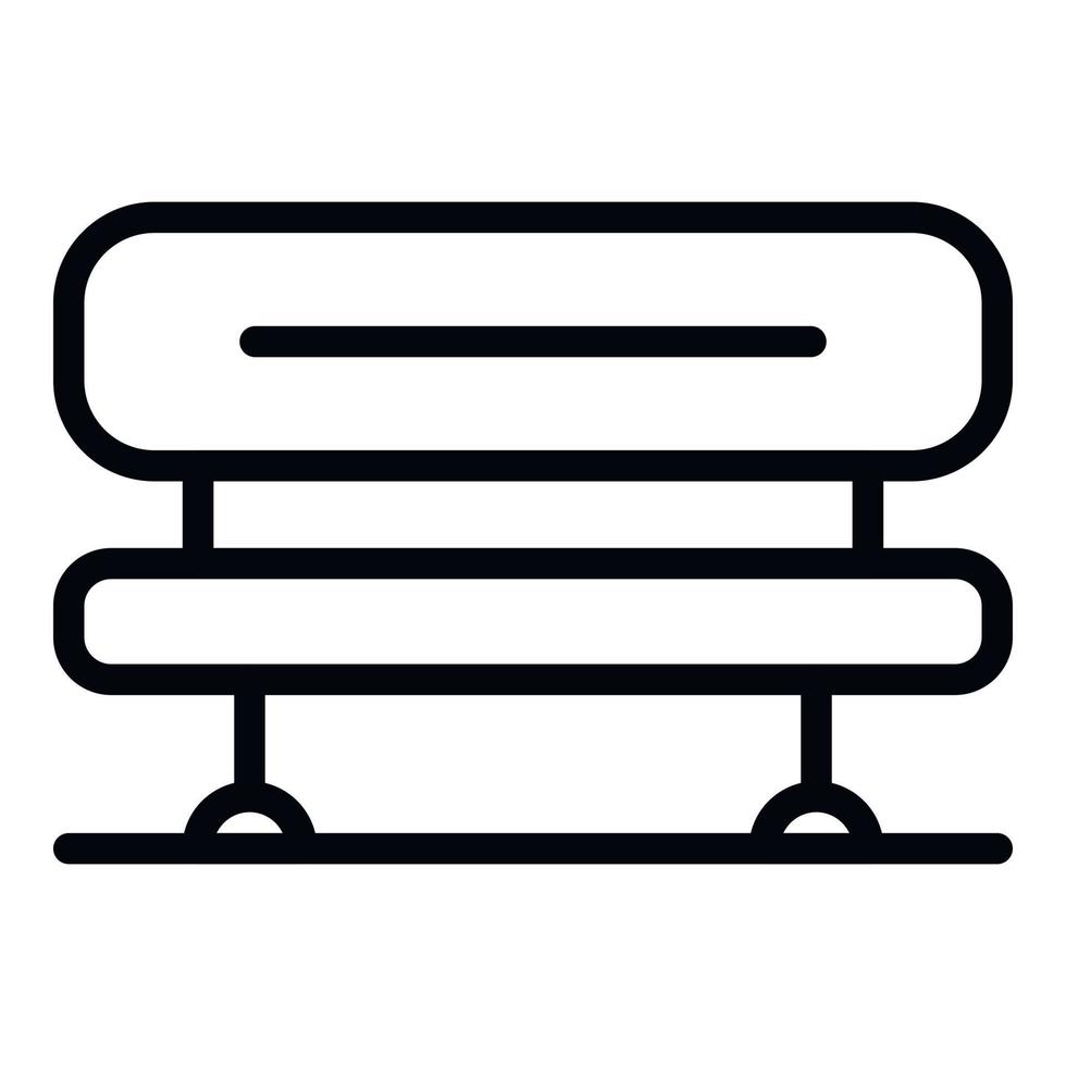 Outdoor bench icon, outline style vector