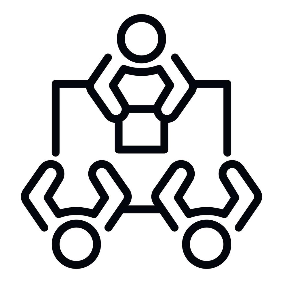 It teamwork meeting icon, outline style vector