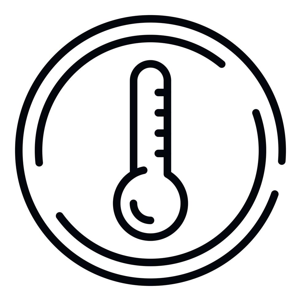 Tumble dry low temperature icon outline style Vector Image