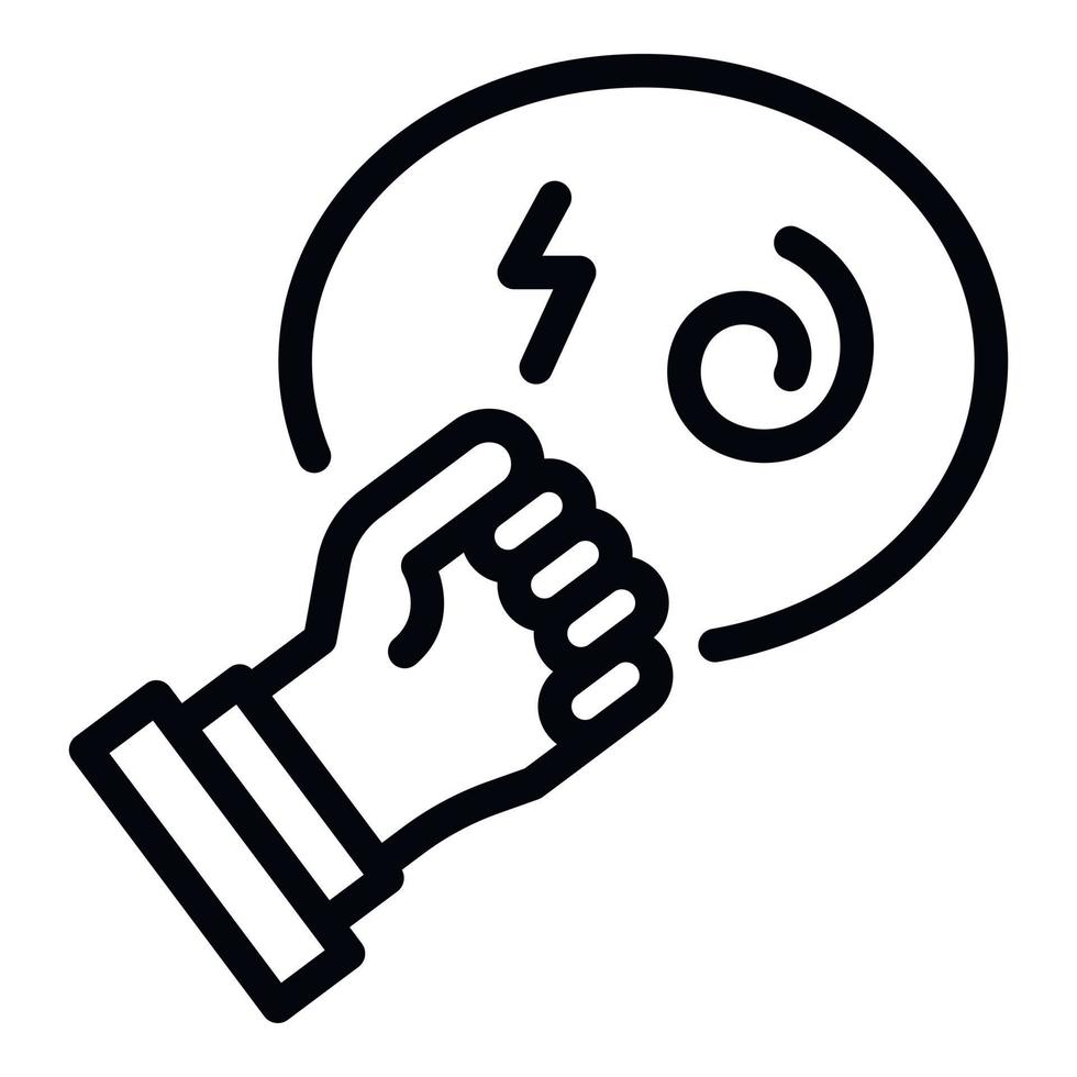 Stop fist violence icon, outline style vector