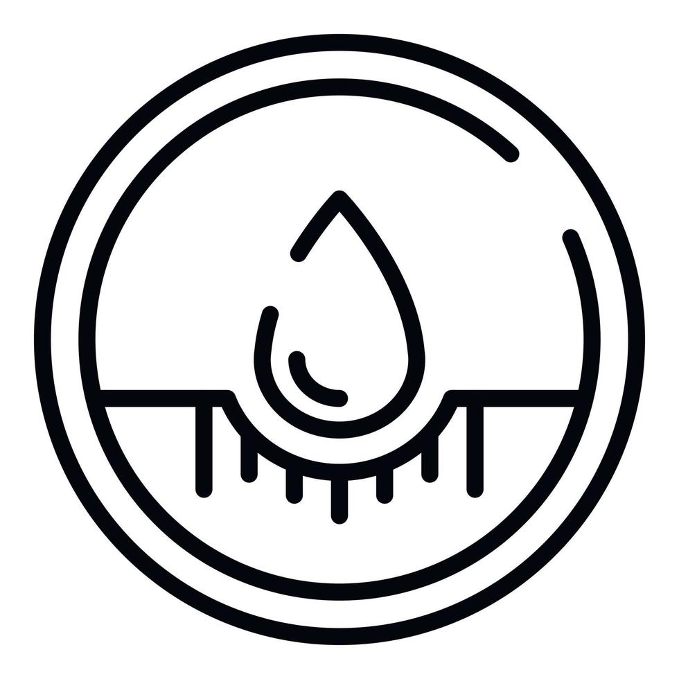 Textile waterproof icon, outline style vector