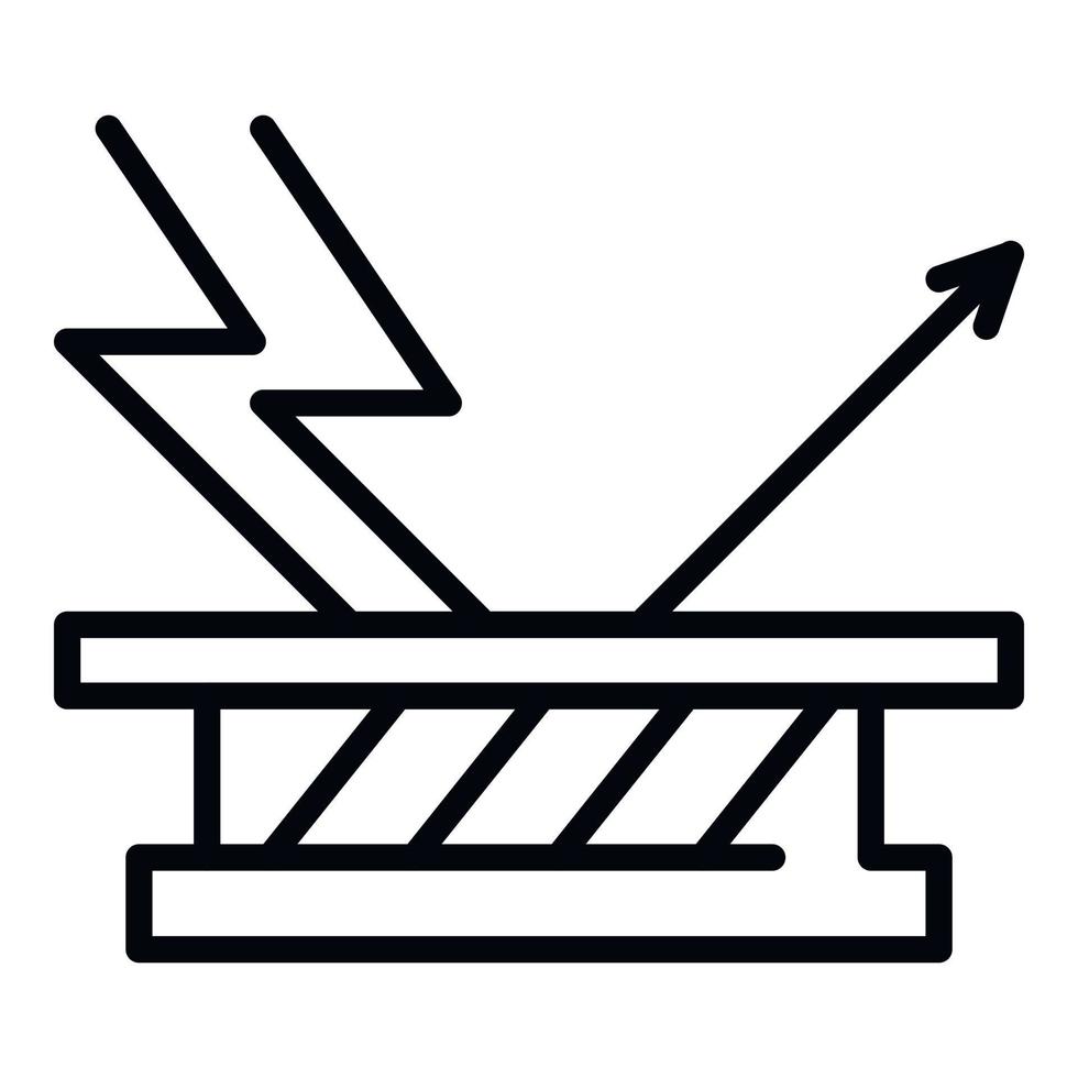 Reflect fabric feature icon, outline style vector