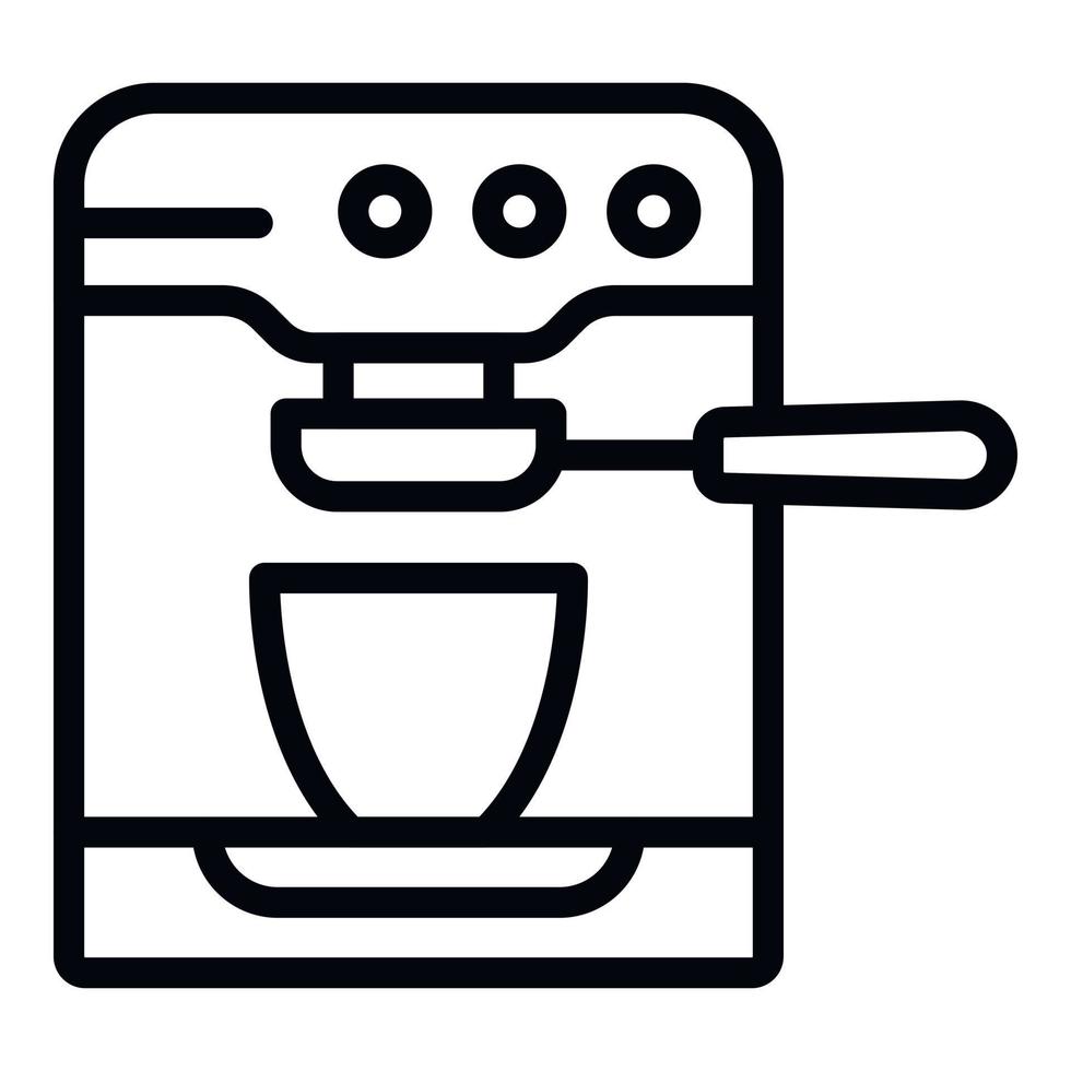 Home coffee maker icon, outline style vector