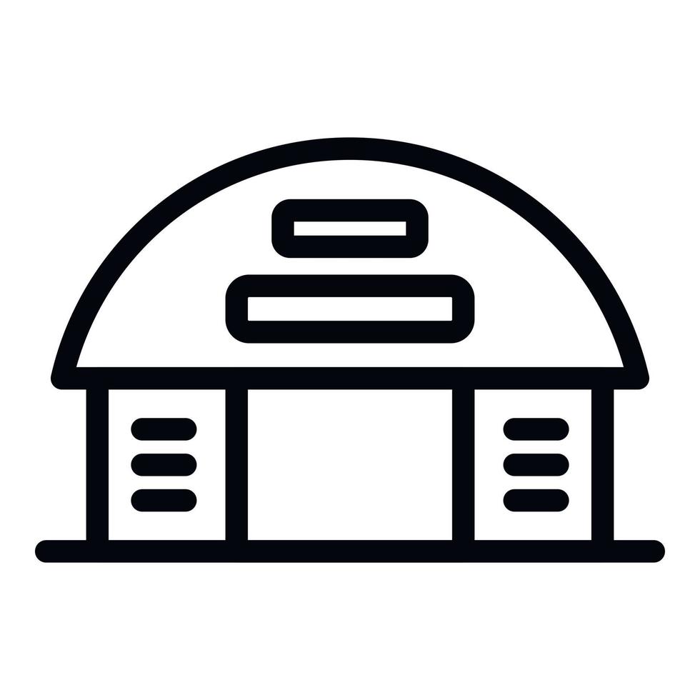 City warehouse icon, outline style vector