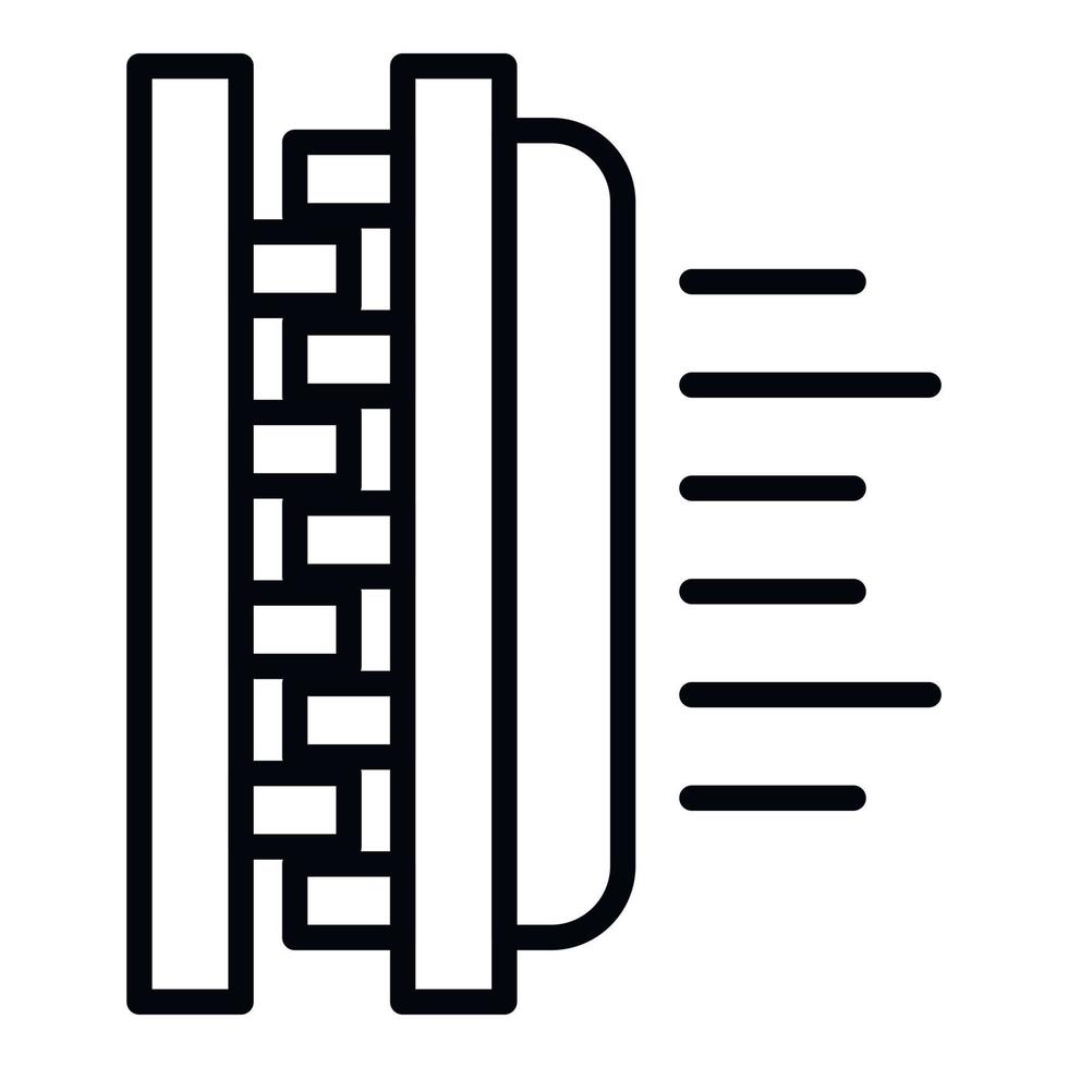 Soft textile icon, outline style vector