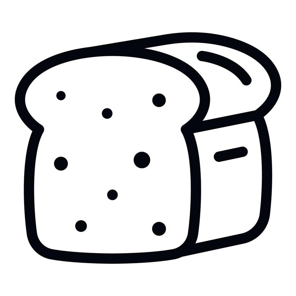 Fresh bread icon, outline style vector