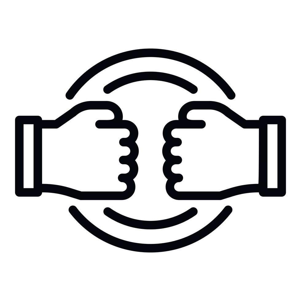 Stop fight violence icon, outline style vector