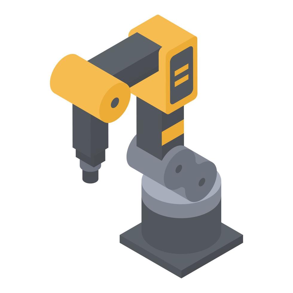 Robot hand icon, isometric style vector