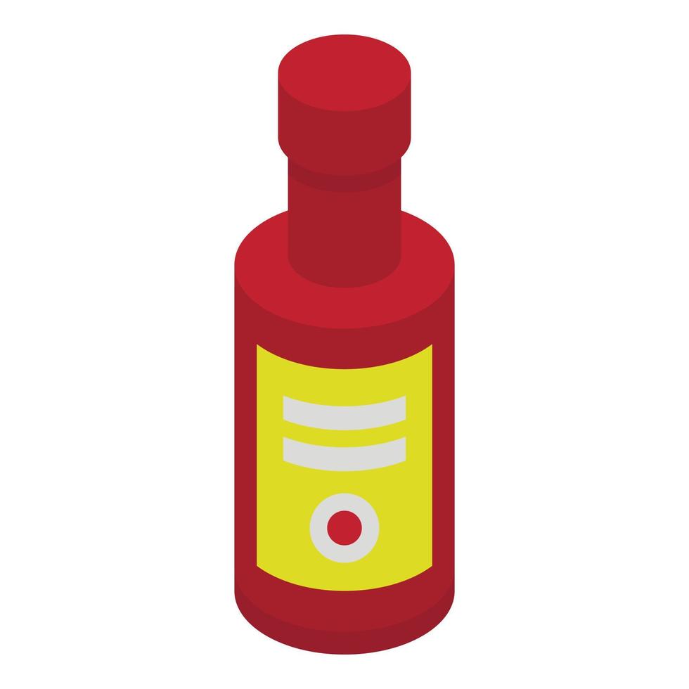 Tomato ketchup icon, isometric style vector