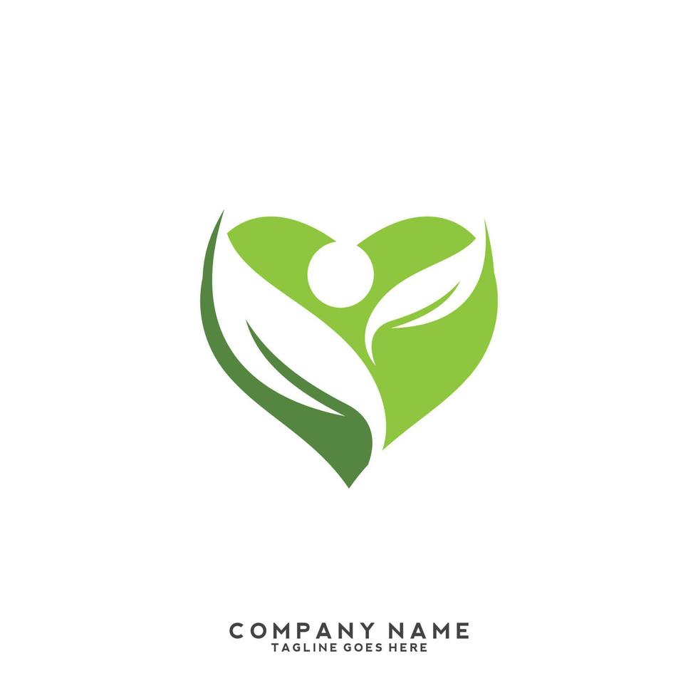 Green leaves logo. plant nature eco garden stylized icon vector botanical.