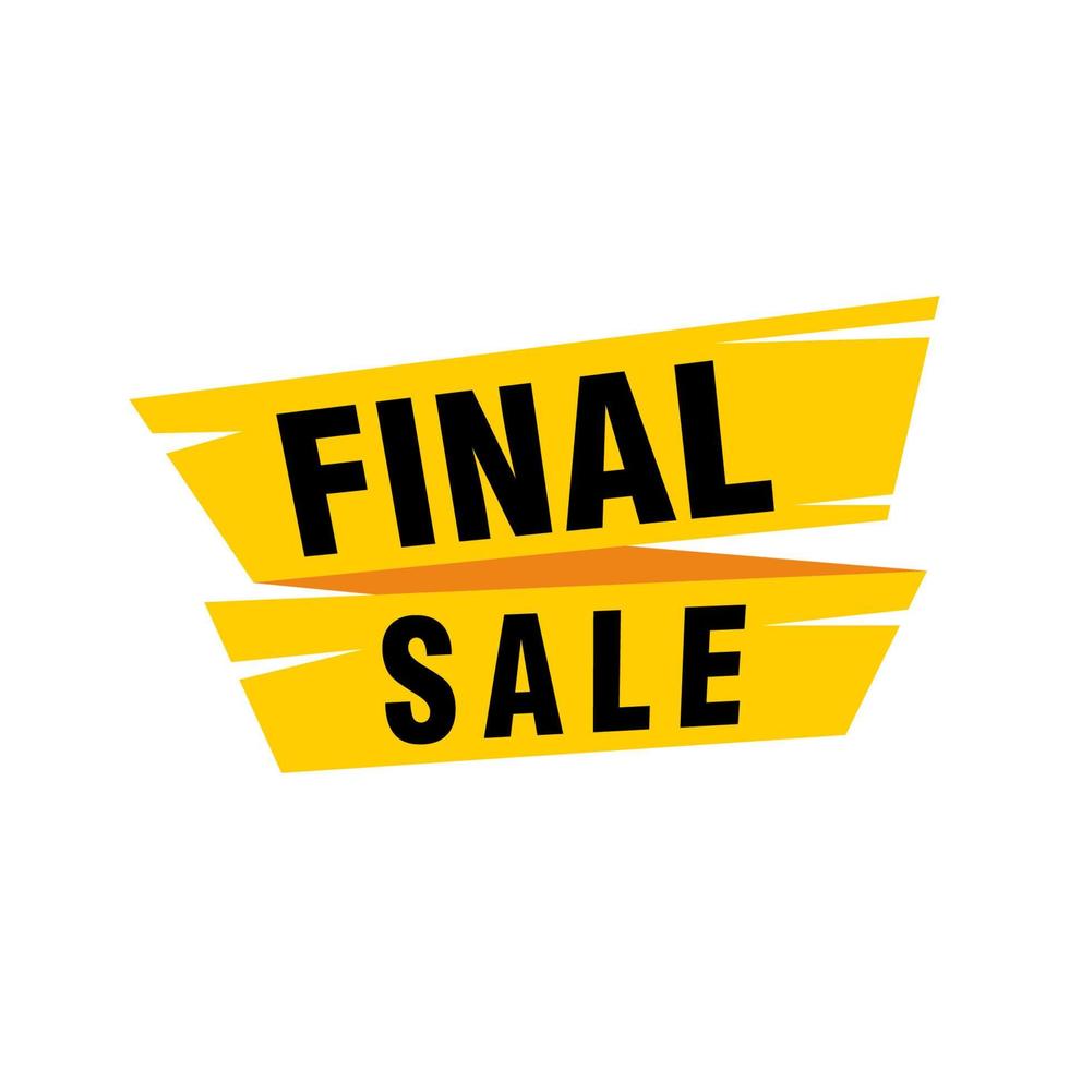 Final Sale banner, poster background. Big sale, special offer, discounts, Vector illustration