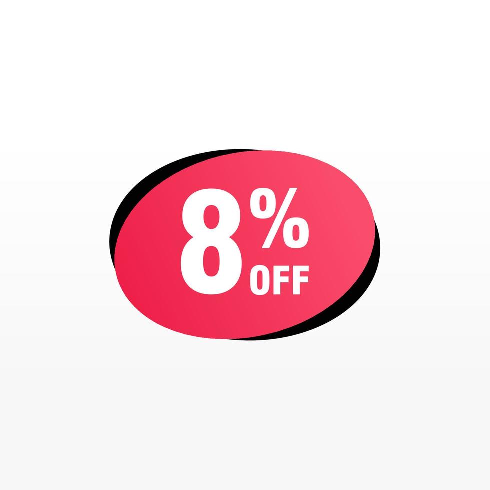 8 discount, Sales Vector badges for Labels, , Stickers, Banners, Tags, Web Stickers, New offer. Discount origami sign banner.