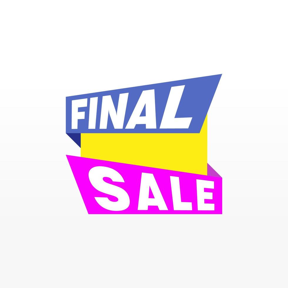 Final Sale banner, poster background. Big sale, special offer, discounts, Vector illustration