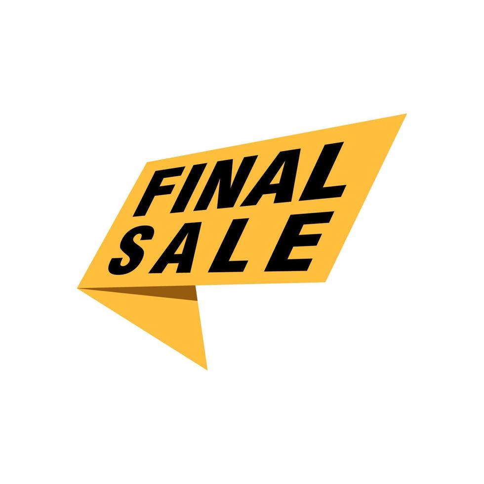Final Sale banner, poster background. Big sale, special offer, discounts, Vector illustration