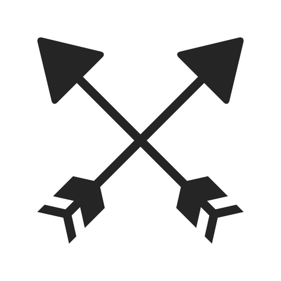 crossed arrows symbol vector