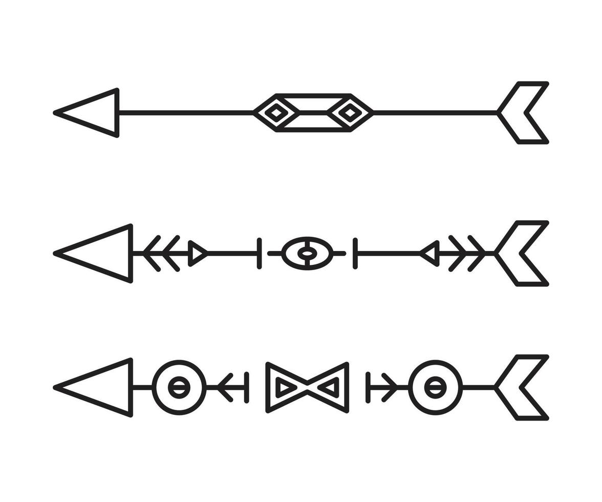 arrows decoration boho style vector