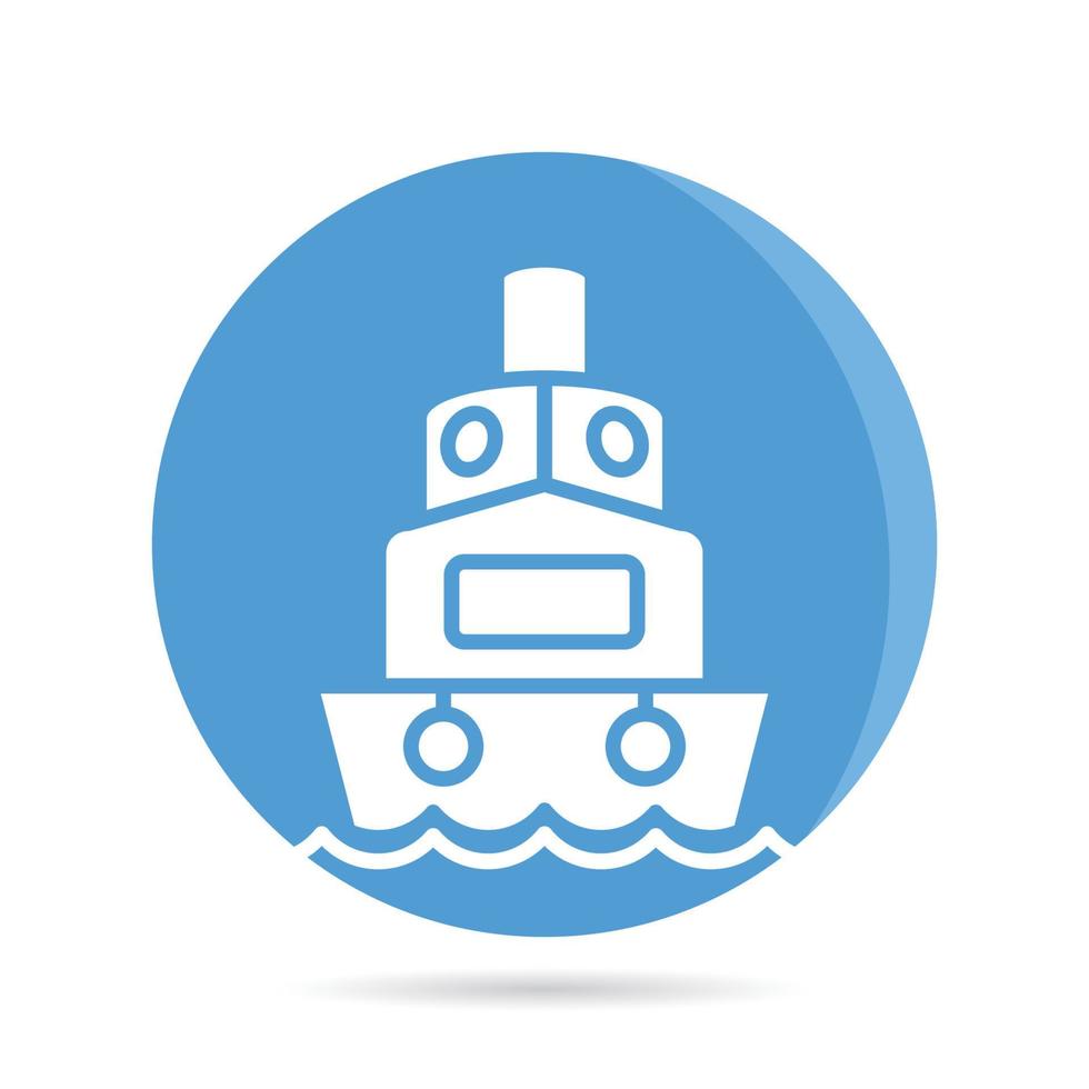 ferry, ship icon in circle button illustration vector