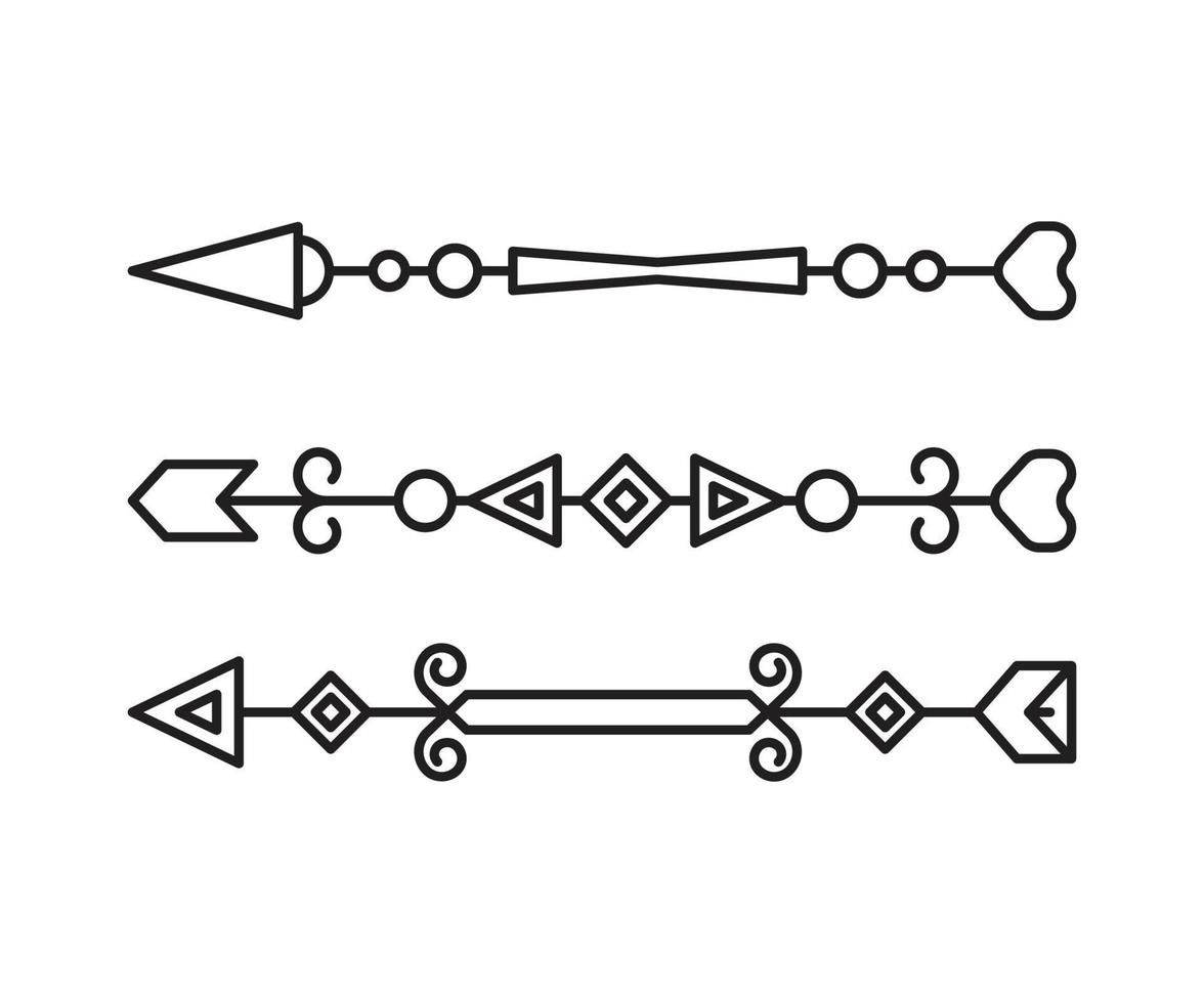 arrows decoration boho style vector