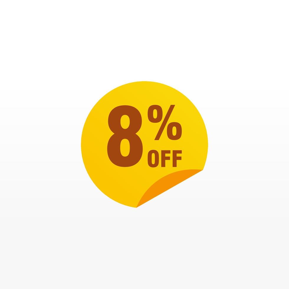 8 discount, Sales Vector badges for Labels, , Stickers, Banners, Tags, Web Stickers, New offer. Discount origami sign banner.