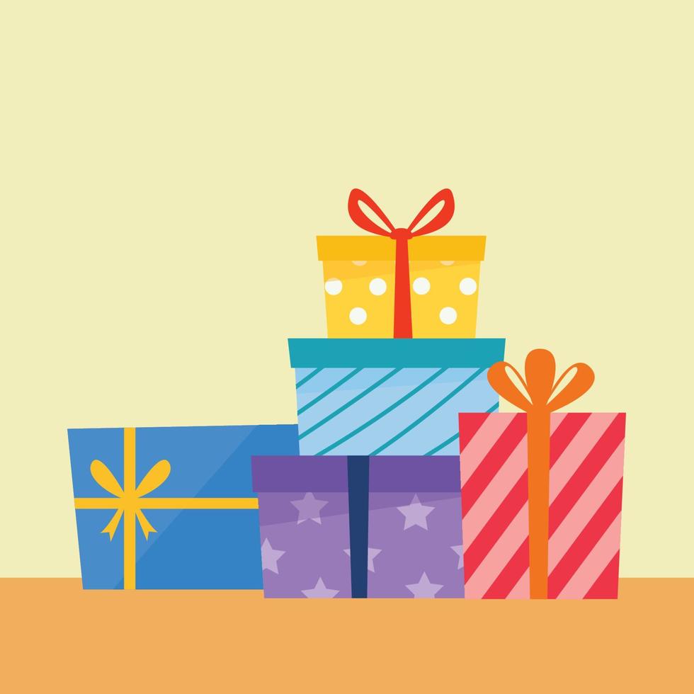 Gift boxes illustration vector