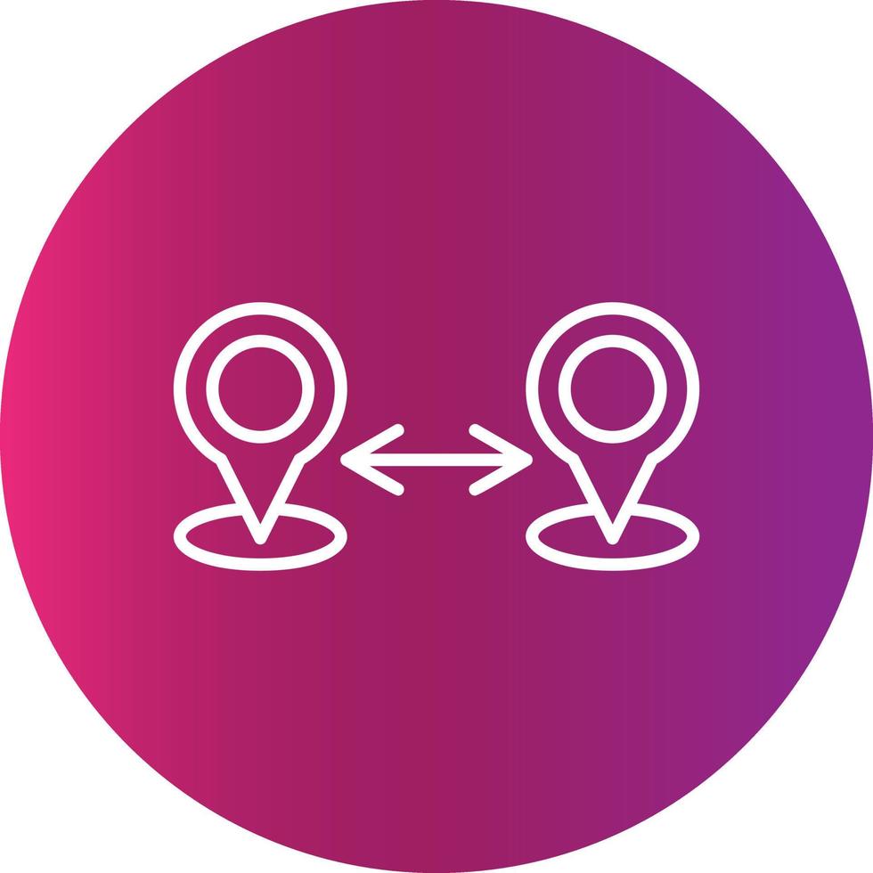 Distance Creative Icon Design vector