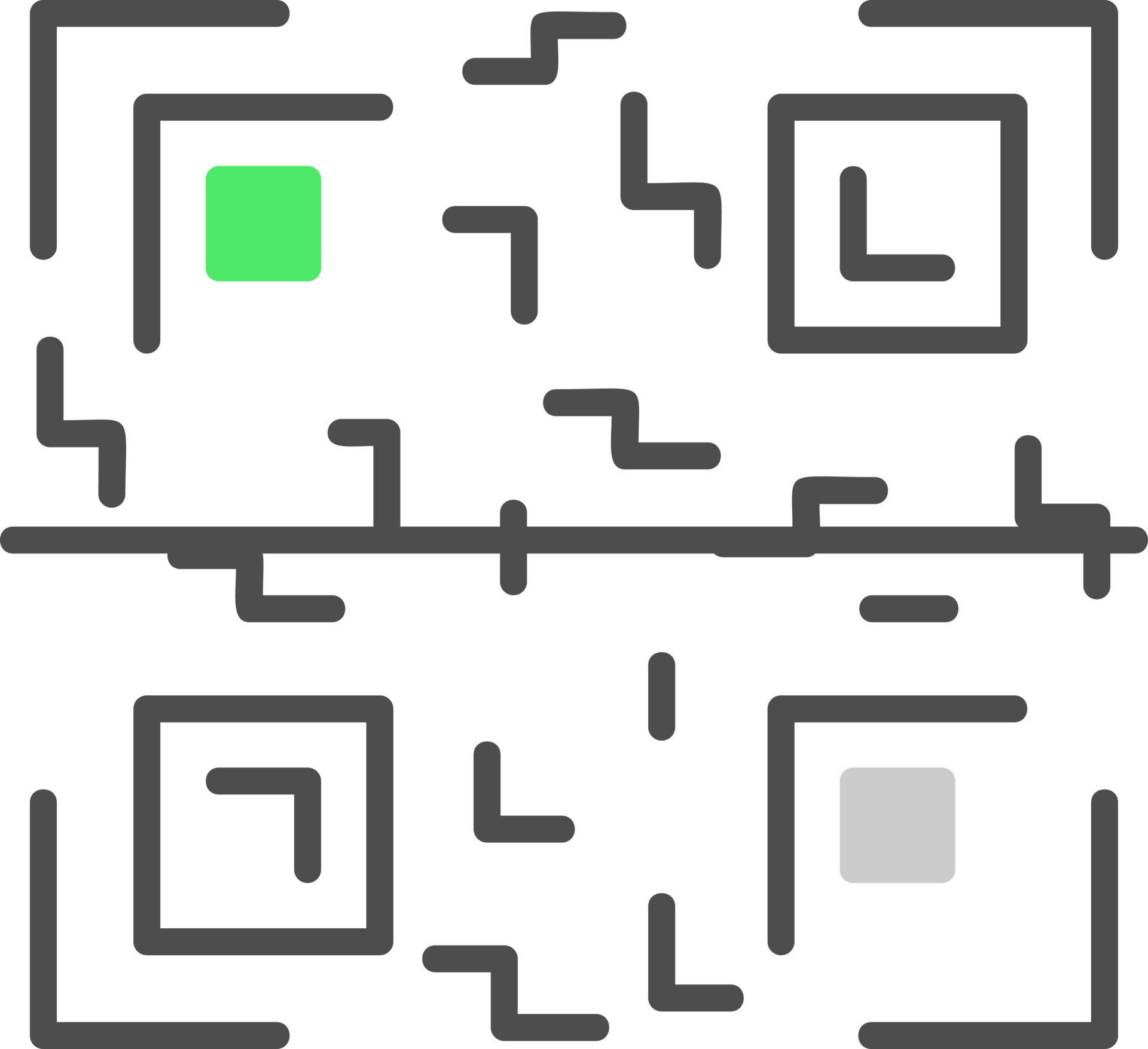 Qr Code Creative Icon Design 15369003 Vector Art at Vecteezy