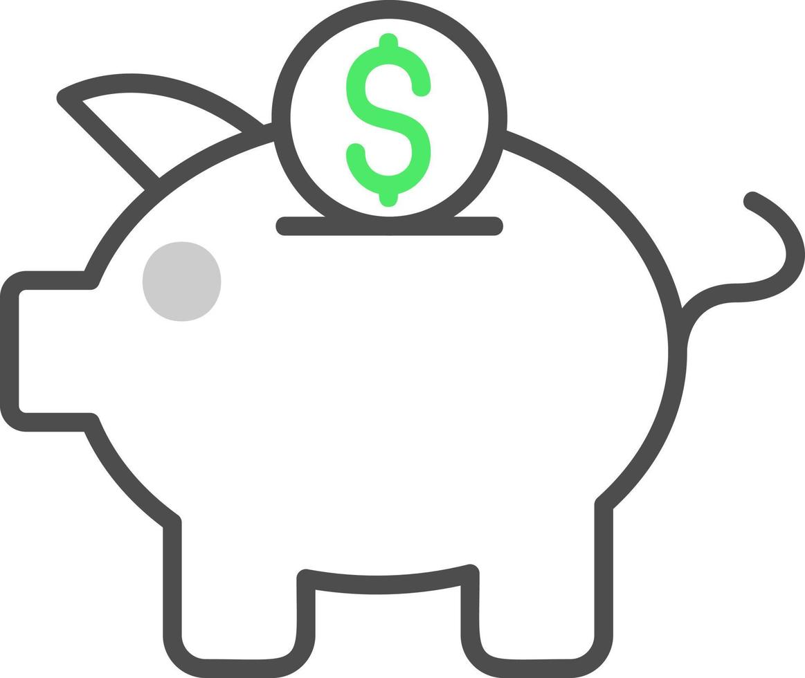 Piggy Bank Creative Icon Design vector