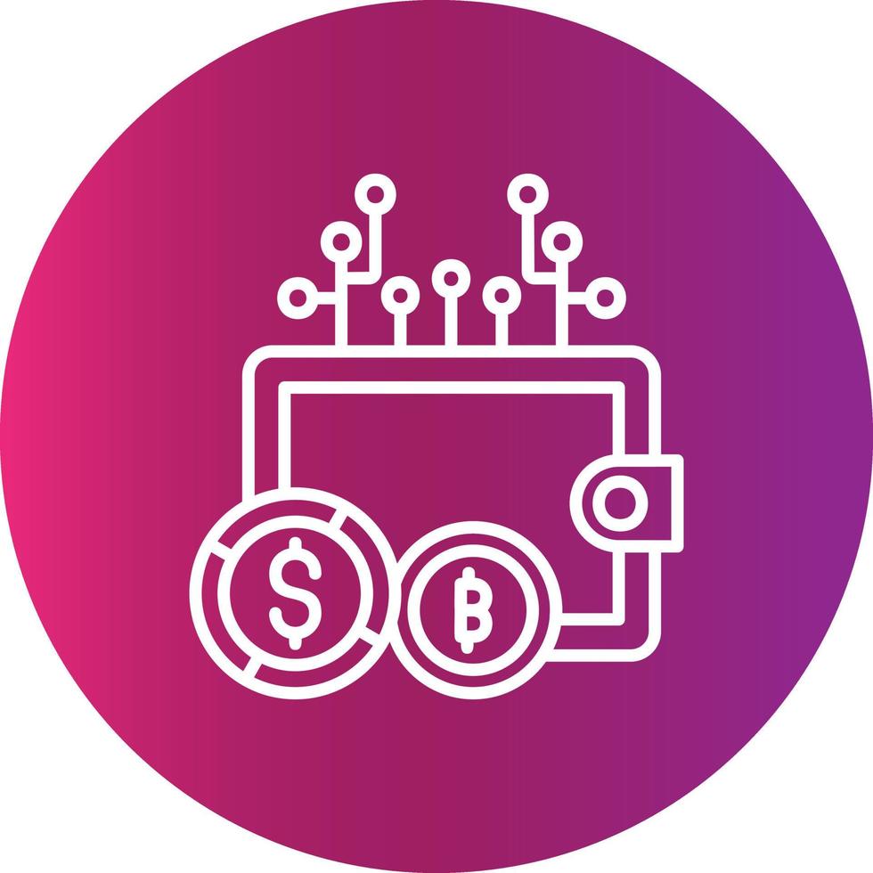 Cryptowallet Creative Icon Design vector