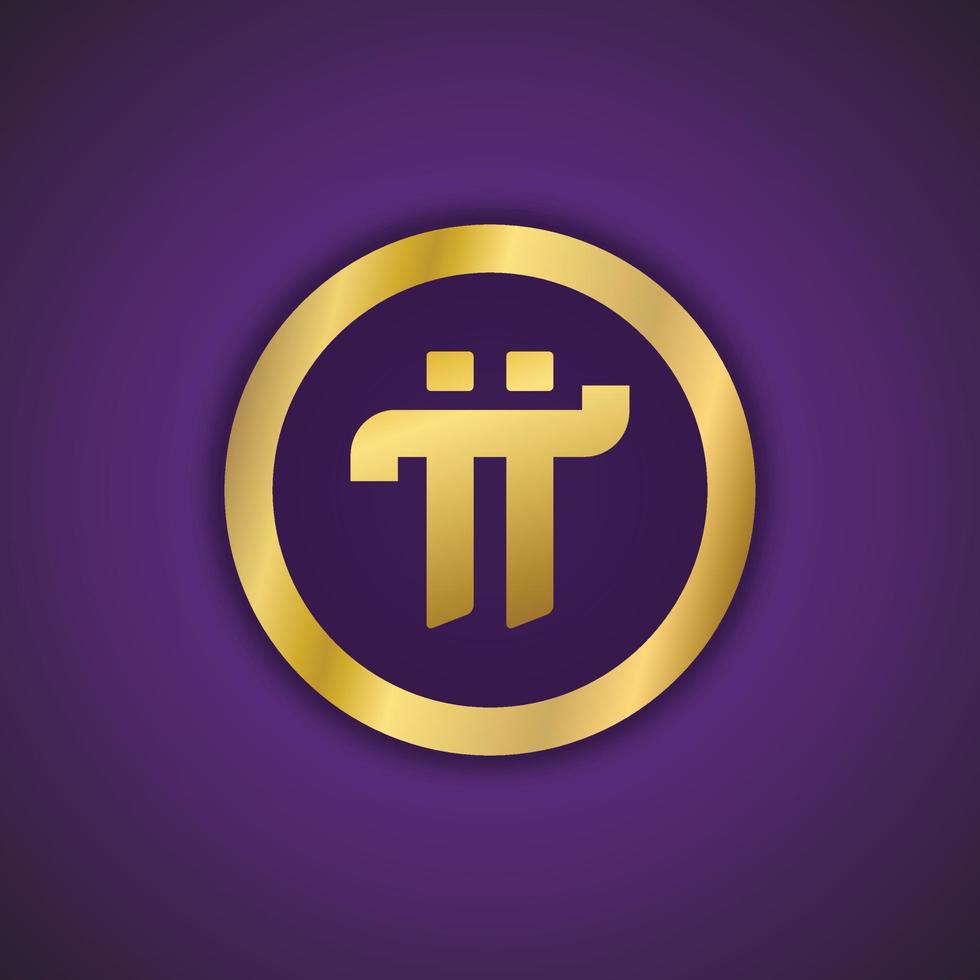 Pi Network. Pi icons. Pi logo vector design illustration. A trendy and modern pi symbol for logos, icons, templates, websites, and apps