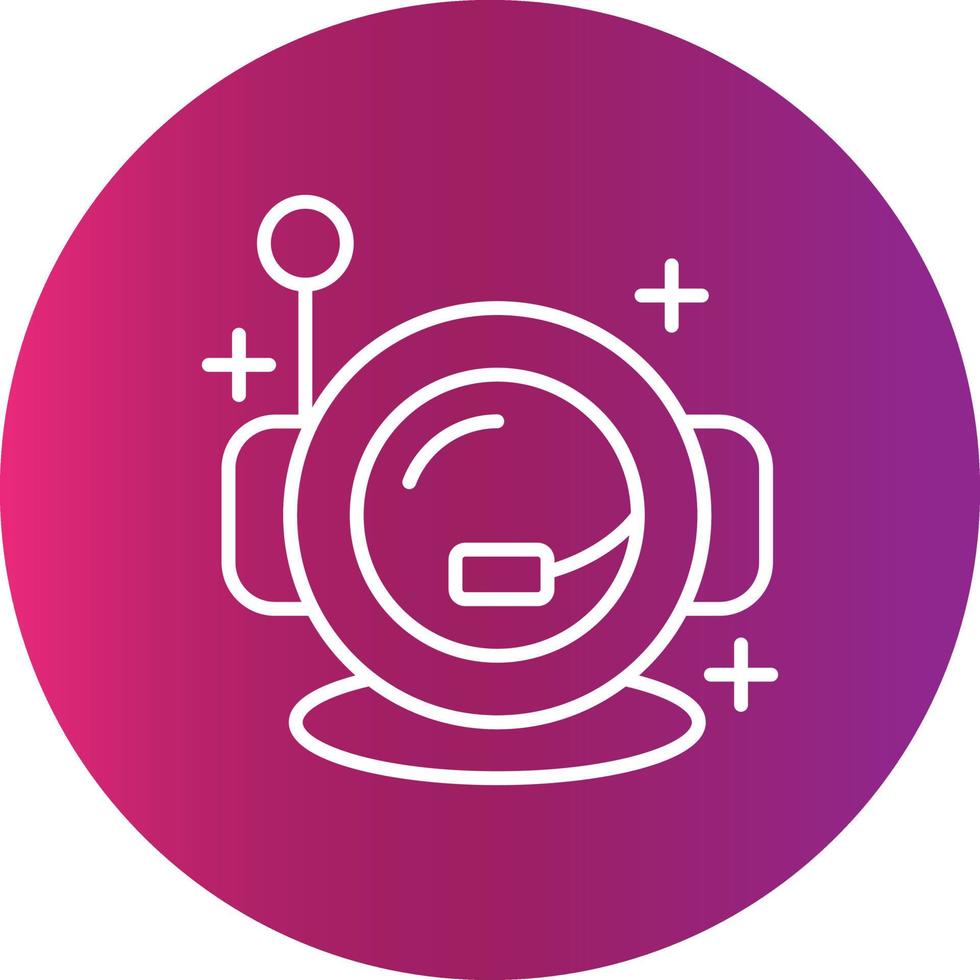 Astronaut Helmet Creative Icon Design vector