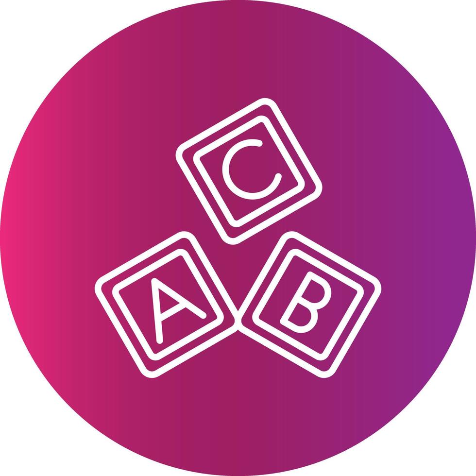 diseño de icono creativo de bloque abc vector