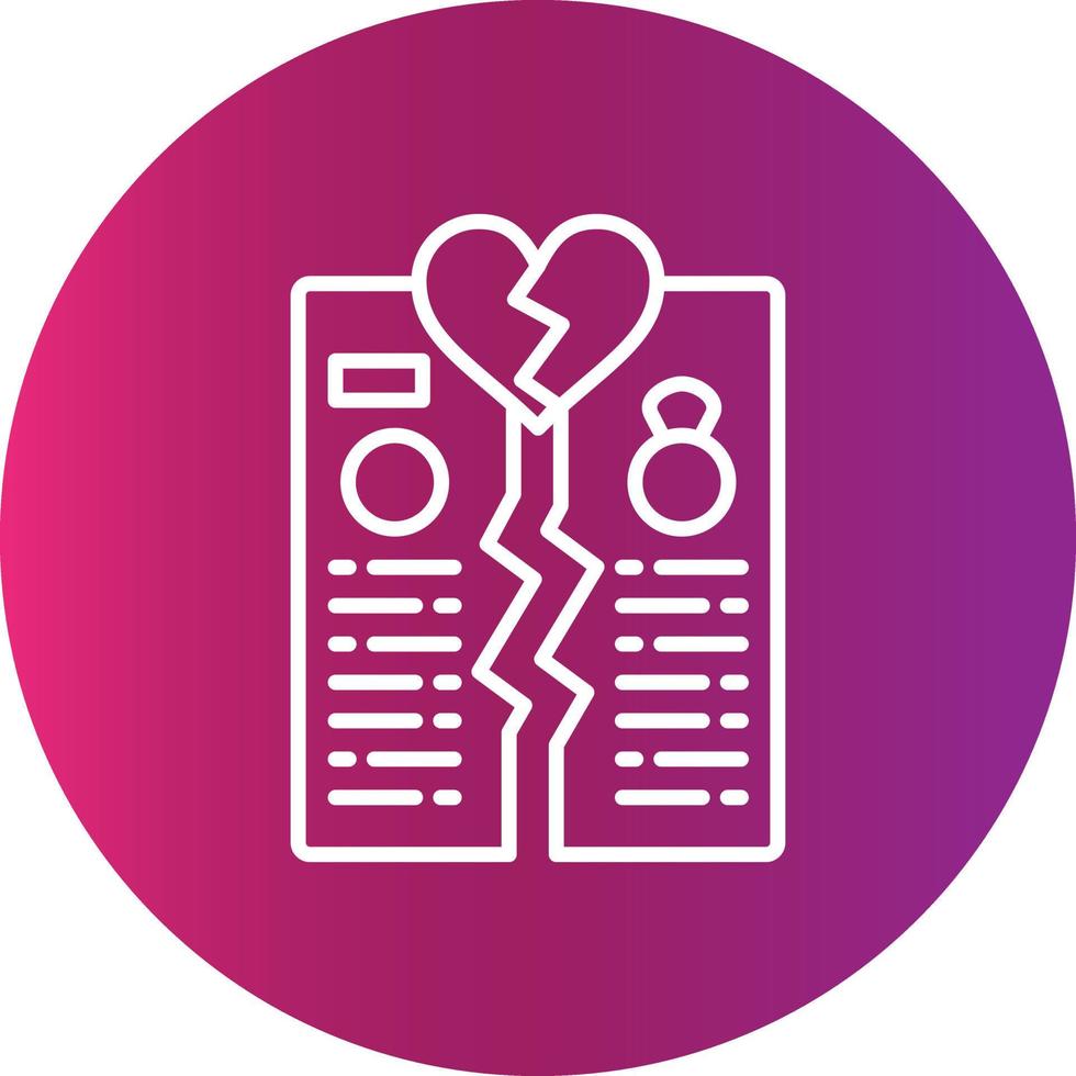 Divorce Creative Icon Design vector
