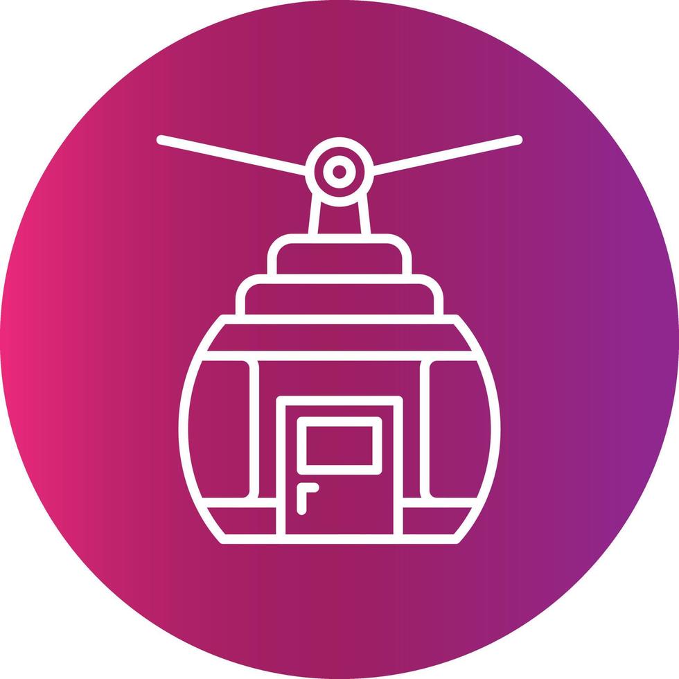Cable Car Creative Icon Design vector