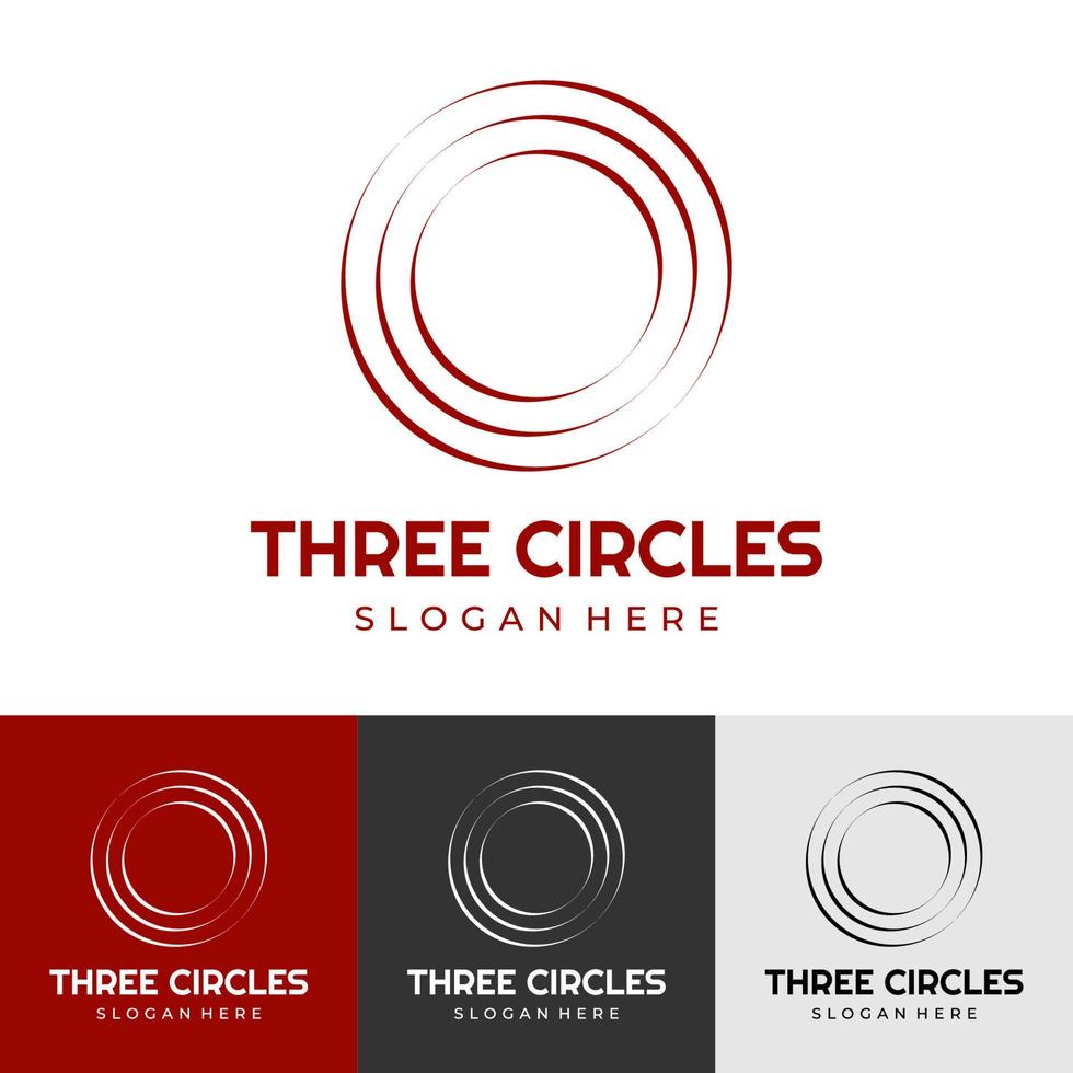 Three Circles Logo Apparel vector