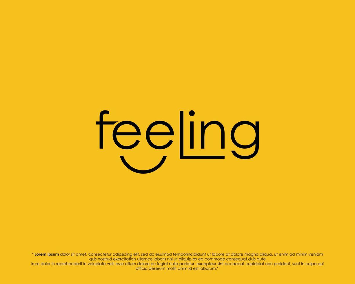 FEELING text logo design vector template