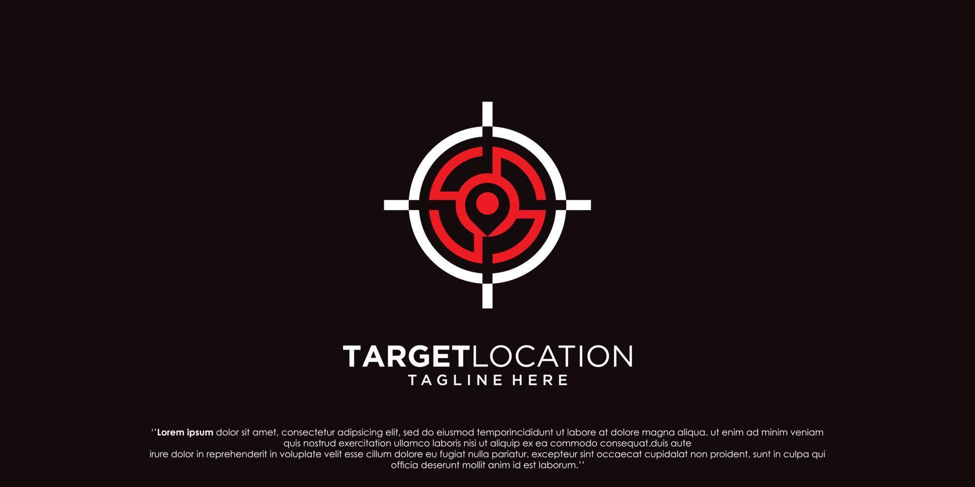 target idea Logo designs Template. symbol pin combined with target sign. vector
