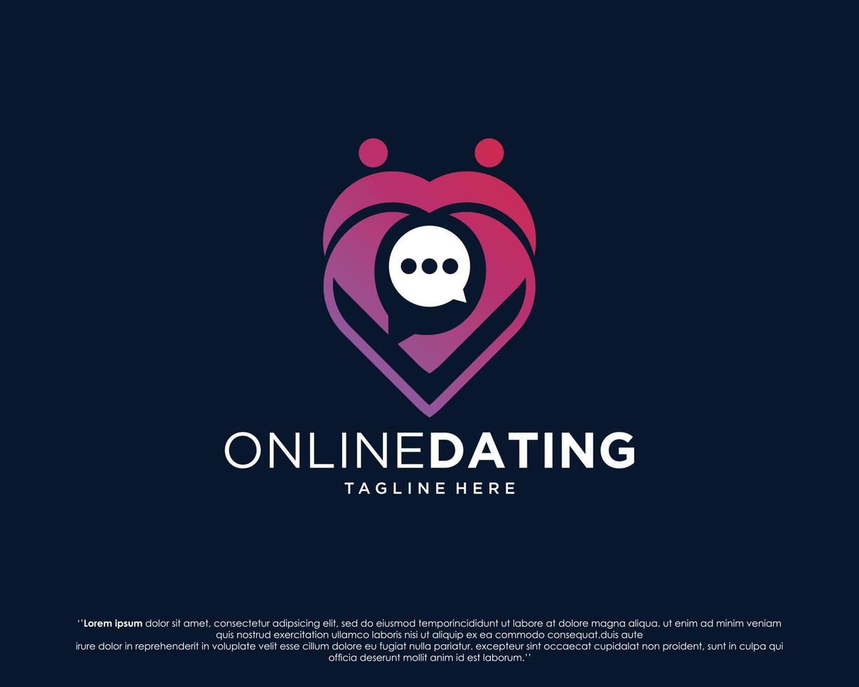 love chat simple clean logo. dating message vector logo design