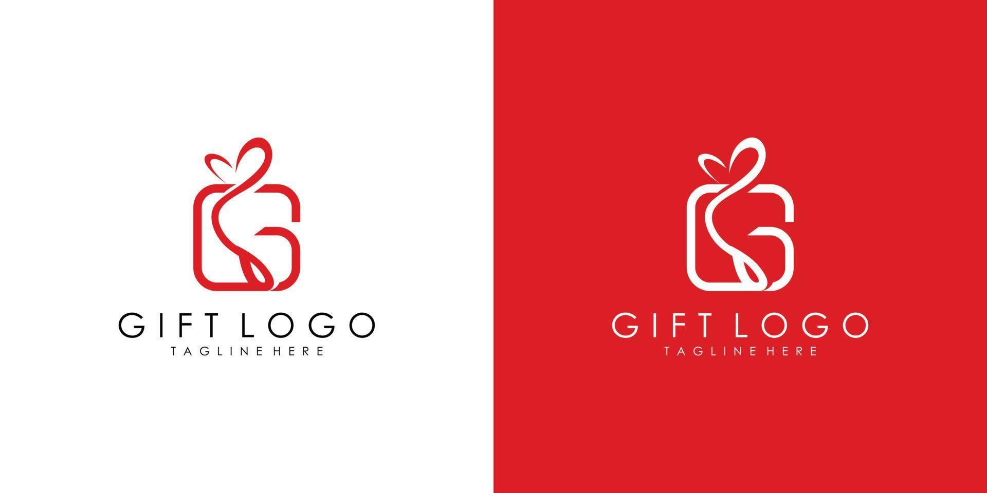 descarga de plantilla de vector de logotipo de regalo diseño moderno