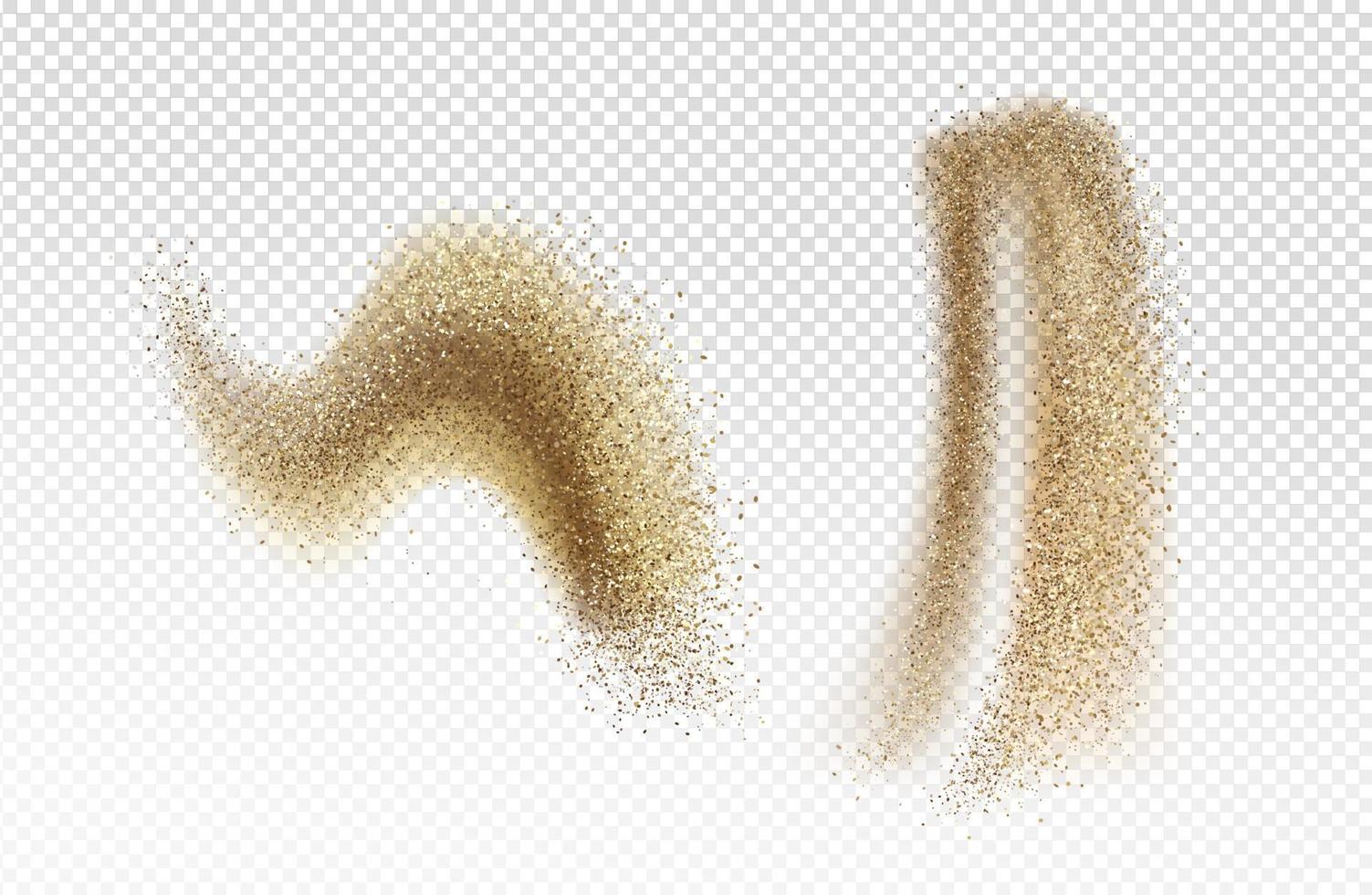 Sand fall, pour or explosion, sandy grains stains vector