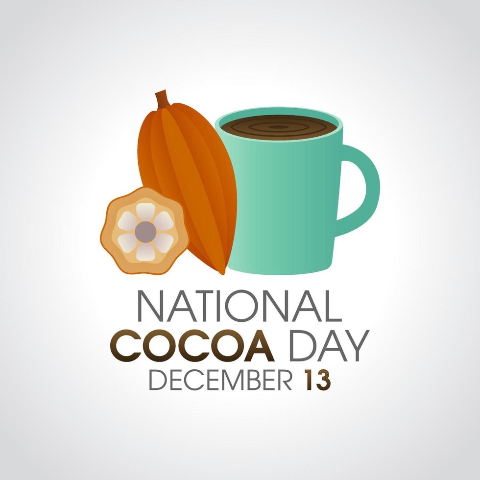vector graphic of national cocoa day good for national cocoa day