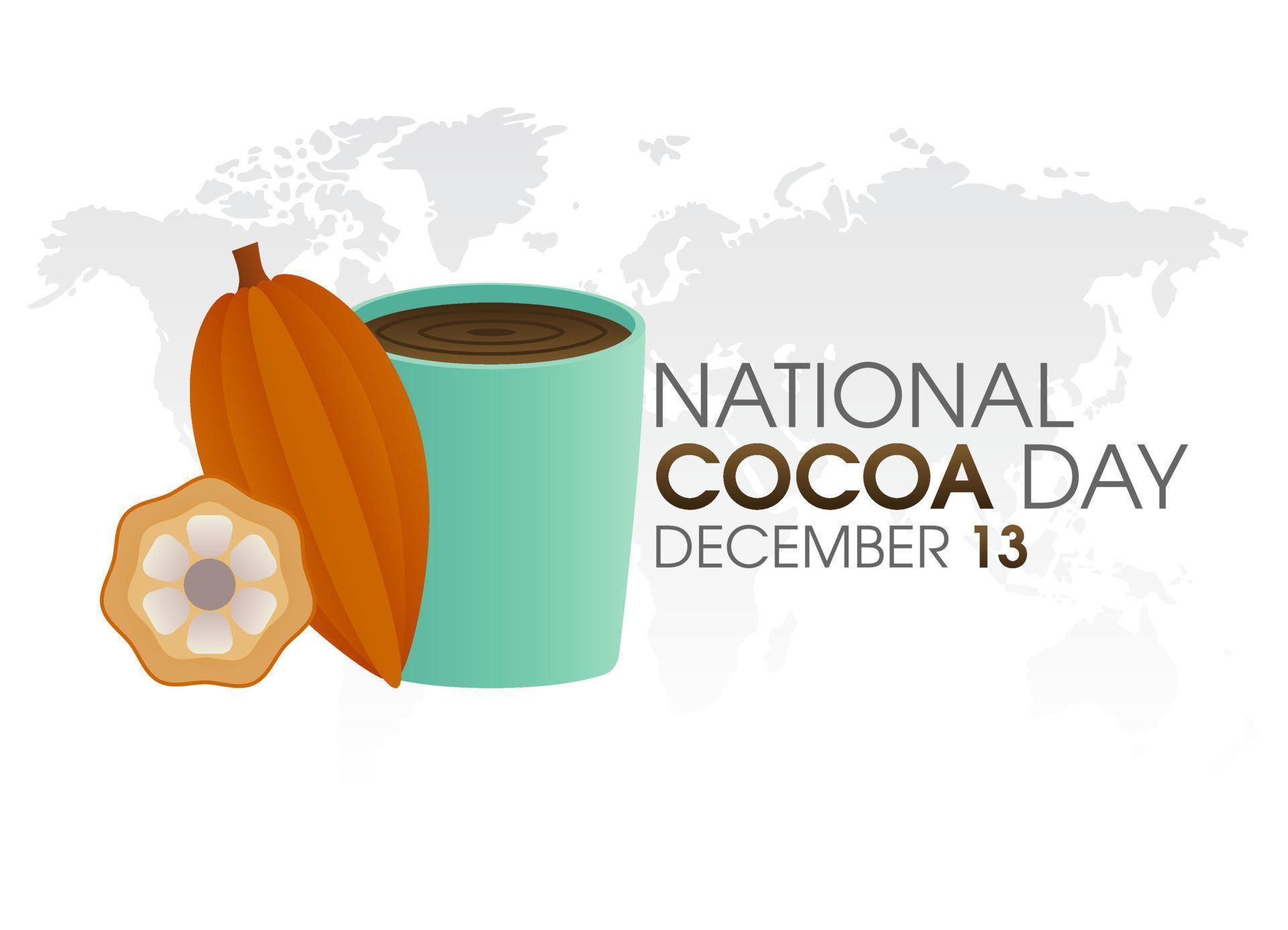 vector graphic of national cocoa day good for national cocoa day