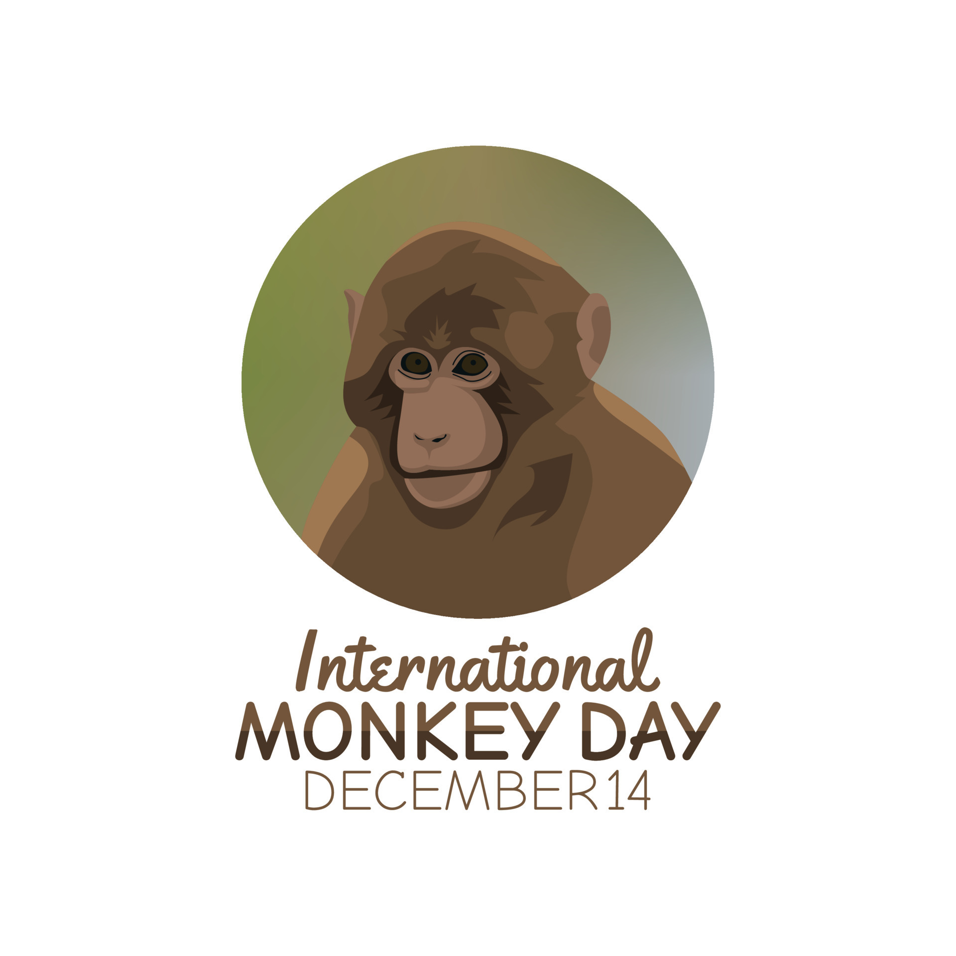 vector graphic of international monkey day good for international