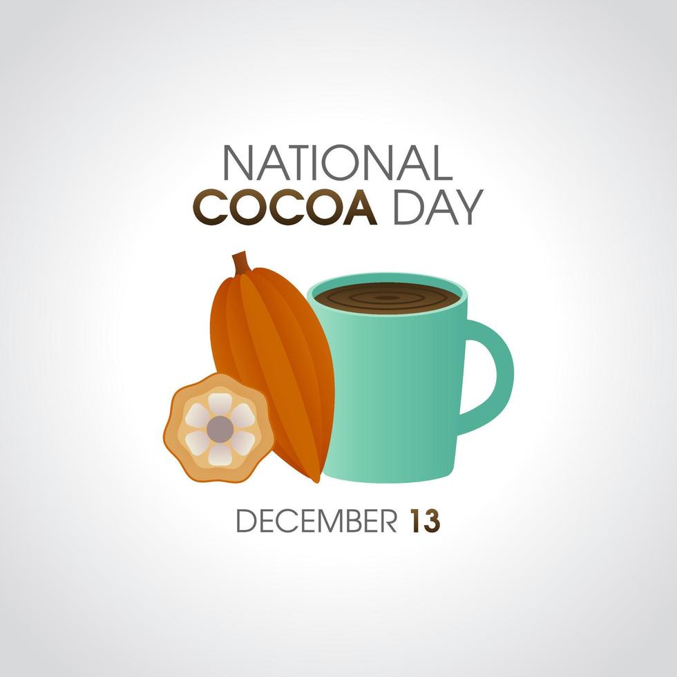 vector graphic of national cocoa day good for national cocoa day